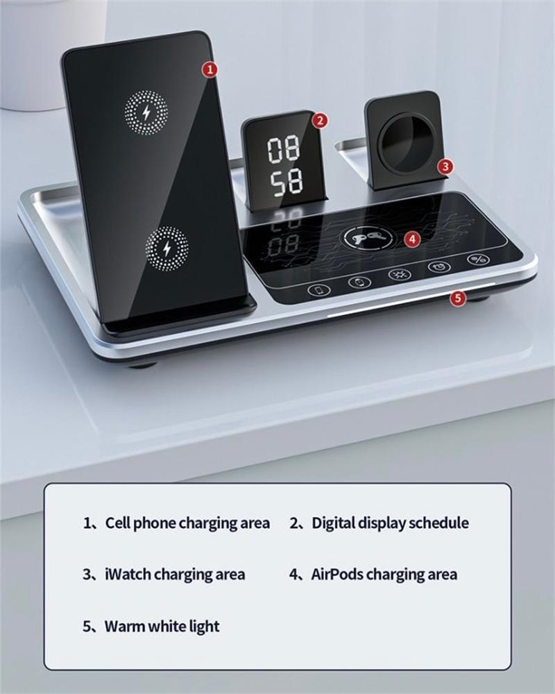 🎁 Neue Generation des schnellen Smart Touch 4 in 1 Wireless Charger für iPhone, Apple Watch und AirPods