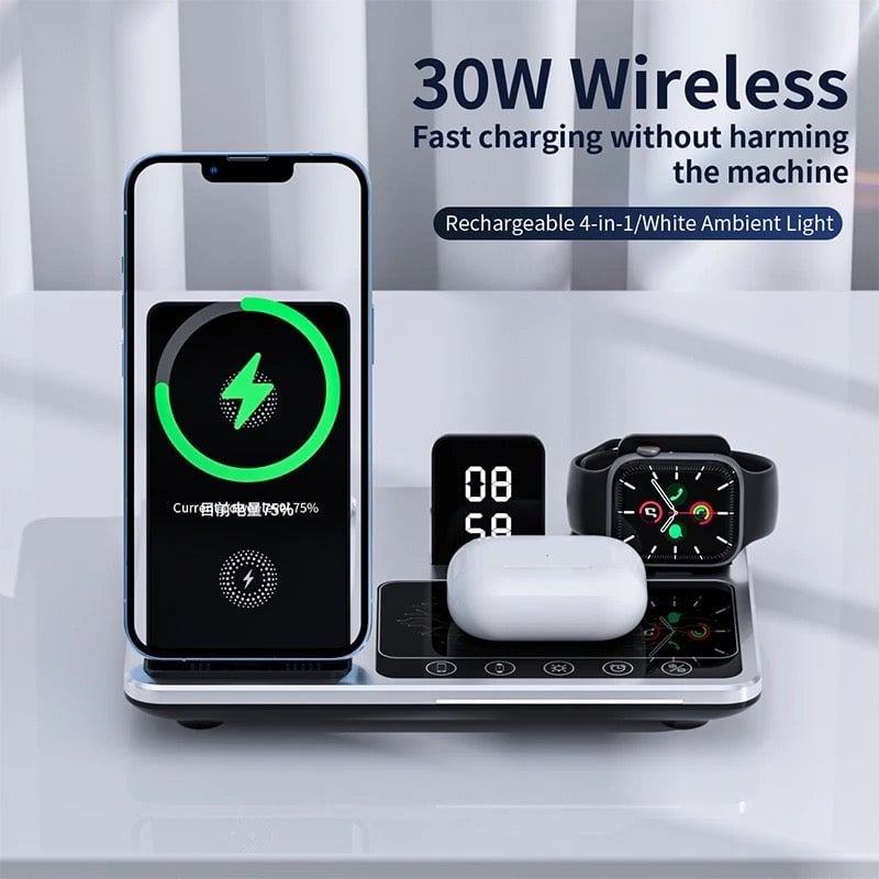 🎁 Neue Generation des schnellen Smart Touch 4 in 1 Wireless Charger für iPhone, Apple Watch und AirPods