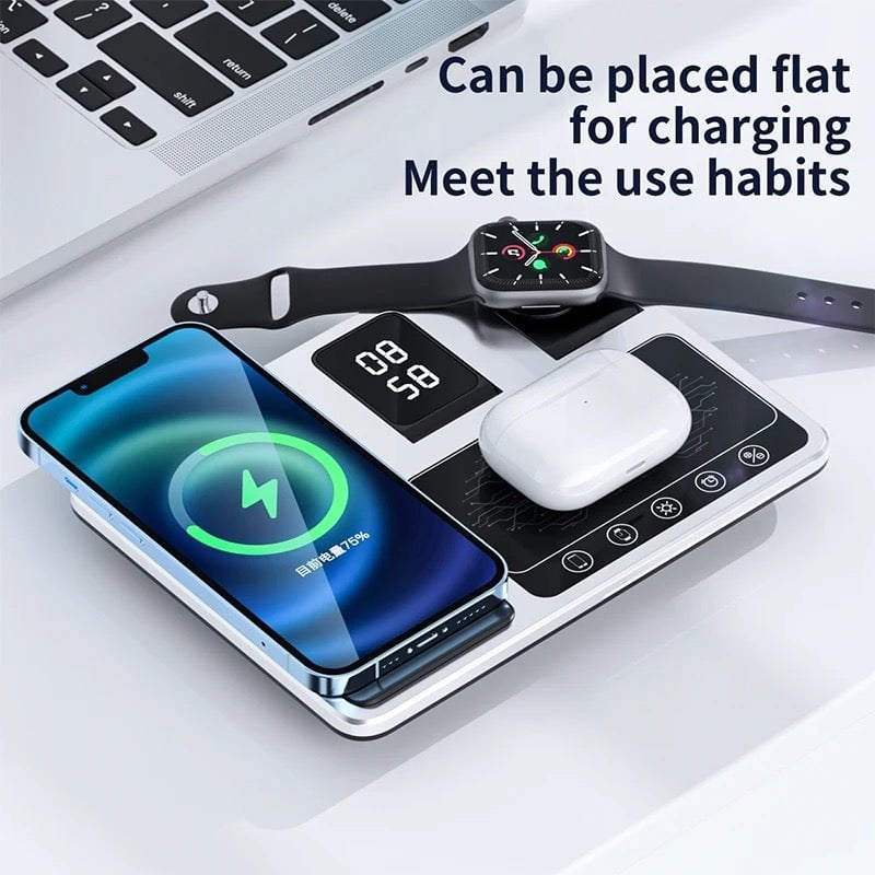 🎁 Neue Generation des schnellen Smart Touch 4 in 1 Wireless Charger für iPhone, Apple Watch und AirPods
