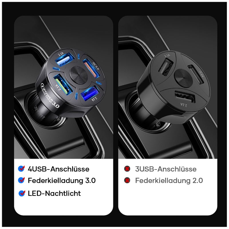 Befristetes Angebot ✨🚗👉4-IN-1 Schnellladeanschluss für das Auto🔥(BUY 2, GET 1 FREE)