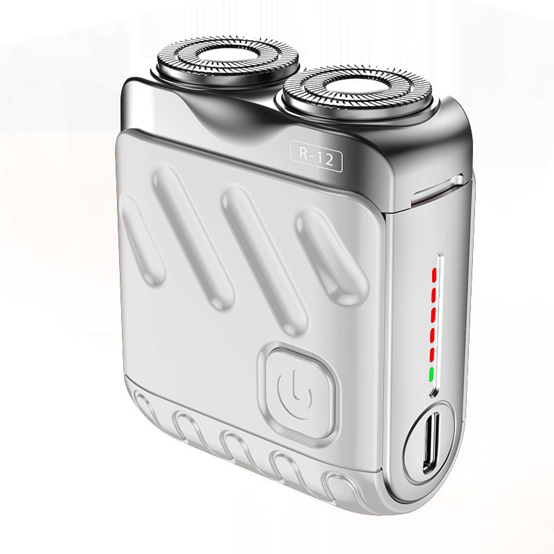2025 Neues Design✨🎁Tragbarer rotierender Elektrorasierer mit zwei Ringen