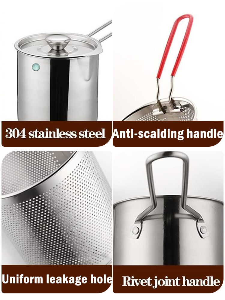 🔥Heißer Verkauf🔥304 Stainless Steel Deep Frying Pot Kitchen Fryer