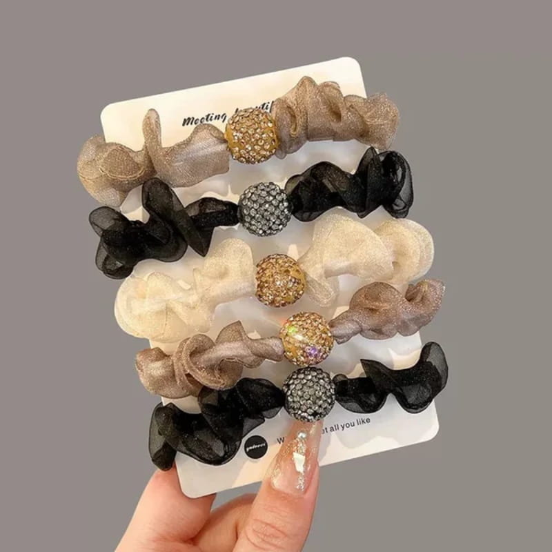 💝Heißer Verkauf 50 % Rabatt💝Elegante Haarbänder mit Strasssteinen und Netzstruktu💎🎀
