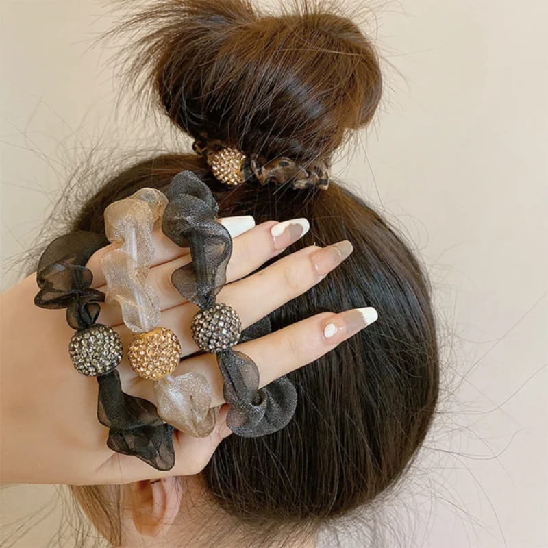 💝Heißer Verkauf 50 % Rabatt💝Elegante Haarbänder mit Strasssteinen und Netzstruktu💎🎀
