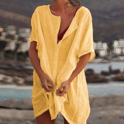 👕40% Rabatt💞 Einfarbige kurzärmelige lose Bluse