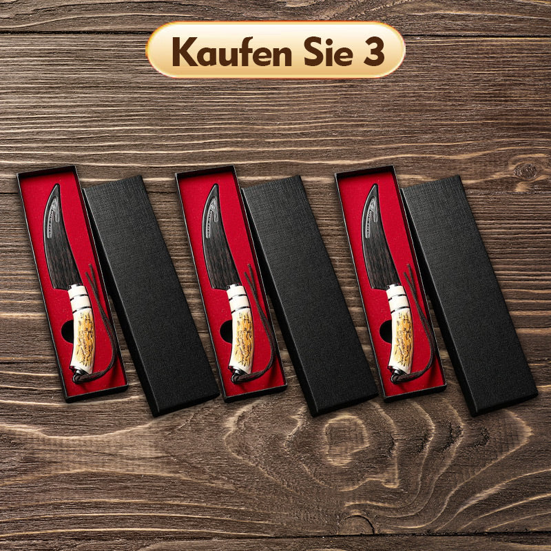 Scharfe Geweih-Ausbeinmachete mit Machete und Geschenkbox