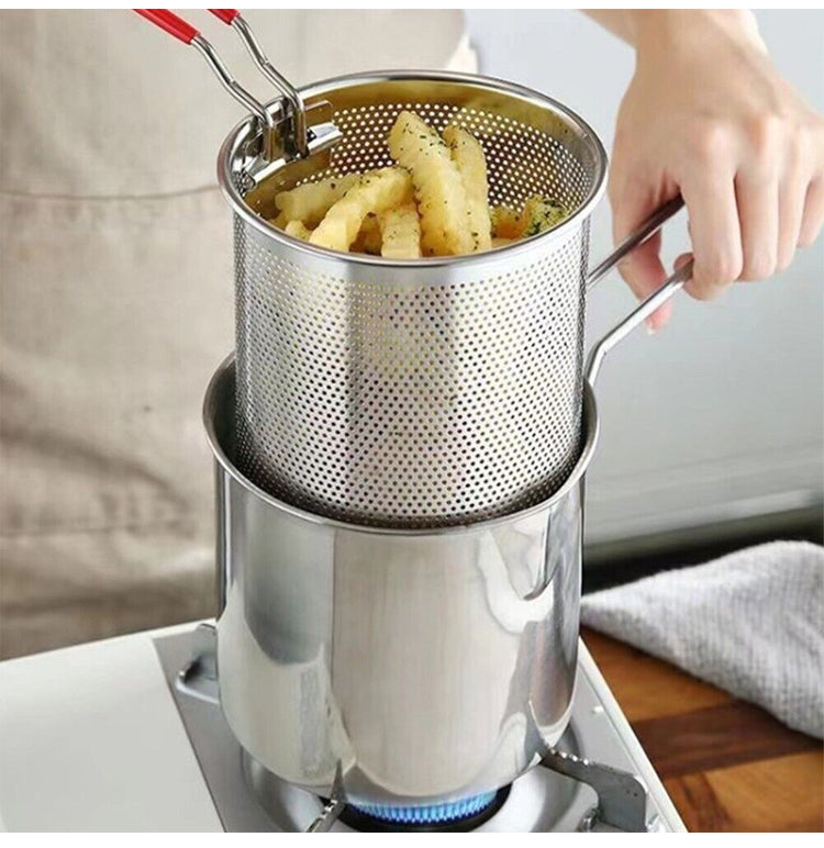 🔥Heißer Verkauf🔥304 Stainless Steel Deep Frying Pot Kitchen Fryer