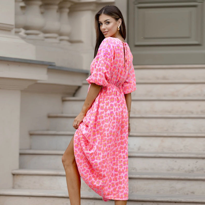 💖Limited Sale 49% OFF💖Women's V-Neck Printed Dress