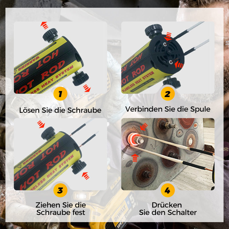 ⏳Begrenzte Zeit 50% Rabatt💥Magnetisches Induktionsheizungsset - 1100W Induktionshitze Werkzeug zum Entfernen von Bolzen