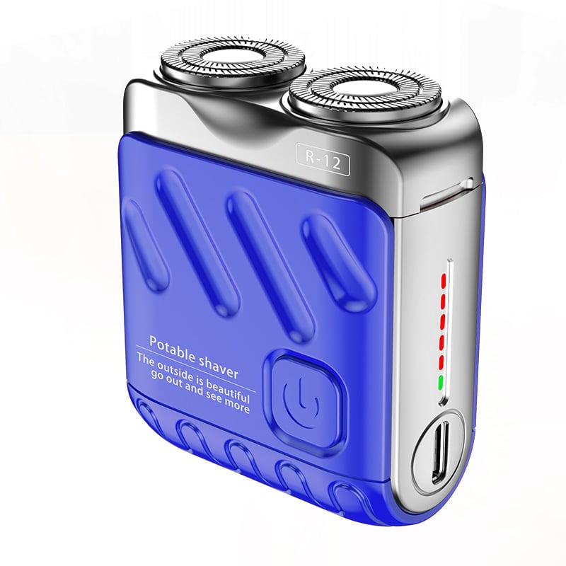 2025 Neues Design✨🎁Tragbarer rotierender Elektrorasierer mit zwei Ringen