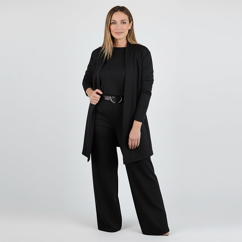 ⏳Zeitlich begrenztes Sonderangebot⏰💃Elegantes 3-teiliges Set bestehend aus langem Cardigan, Oberteil und Hose💞