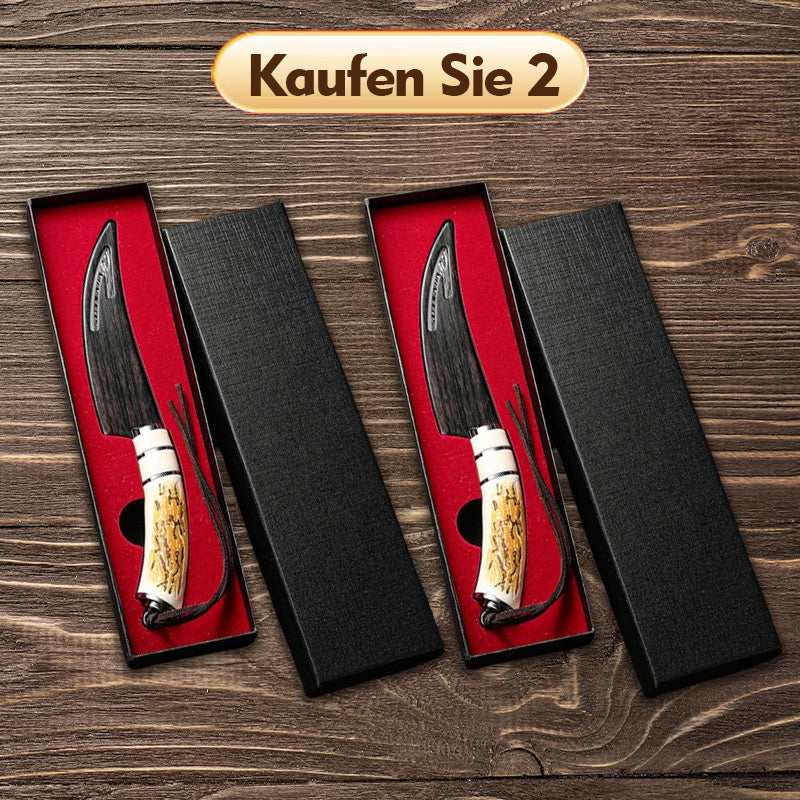 Scharfe Geweih-Ausbeinmachete mit Machete und Geschenkbox
