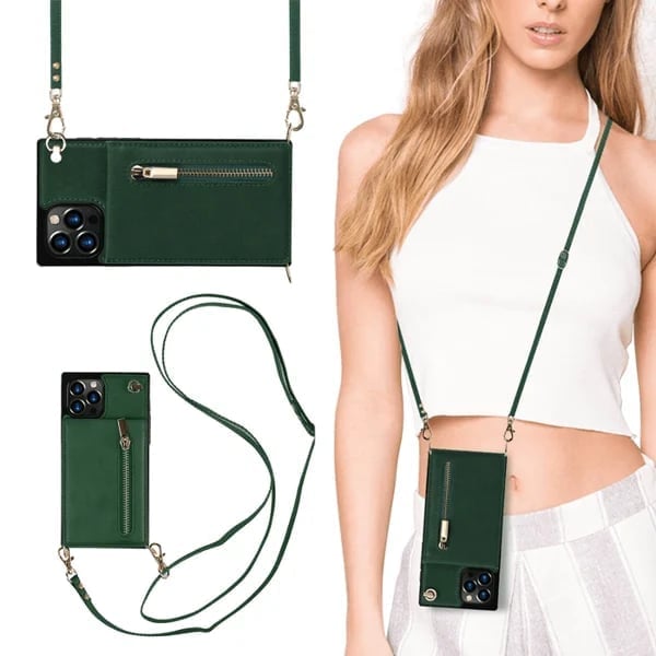 📱Crossbody-Etui für iPhone mit Kartenhalter✨