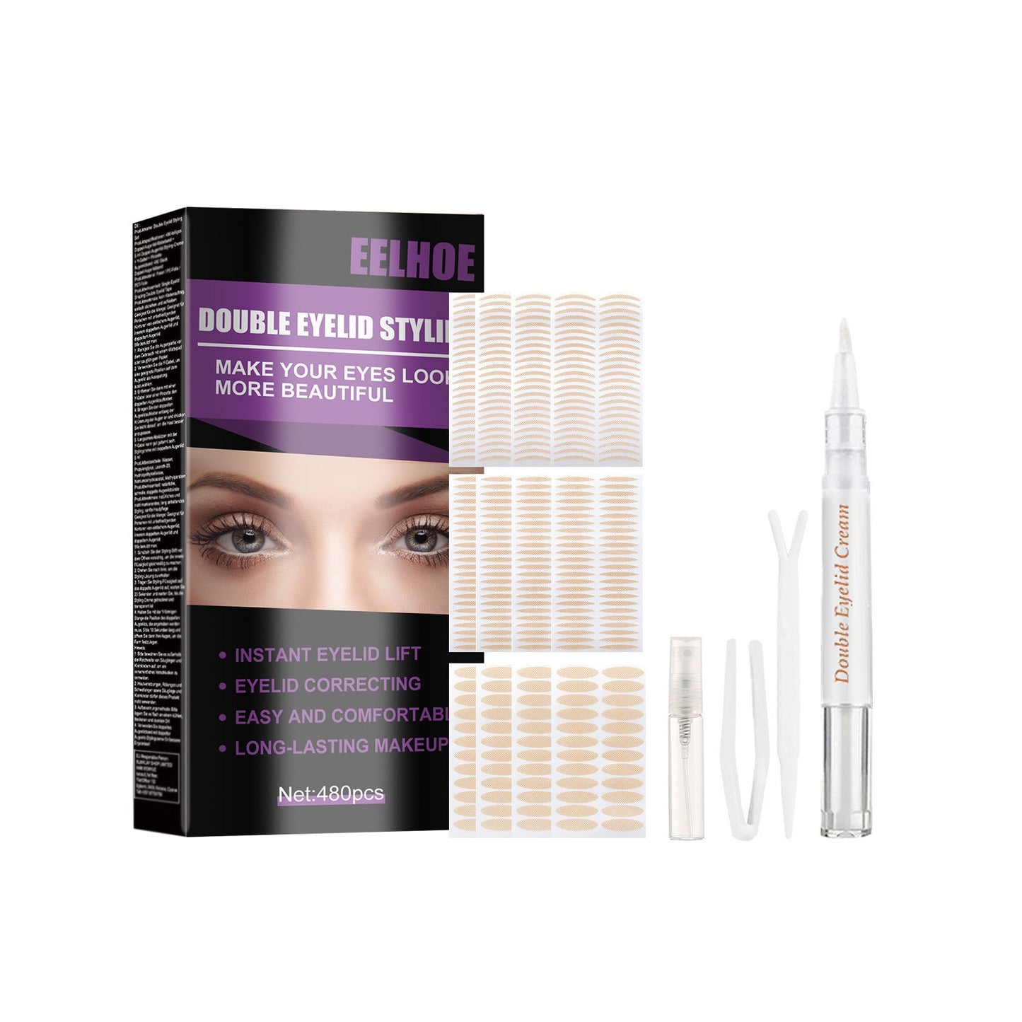 đBUY 1 GET 1 FREEđGLUE-FREE INVISIBLE DOUBLE EYELID STICKER