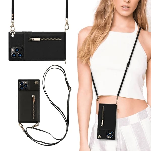 📱Crossbody-Etui für iPhone mit Kartenhalter✨