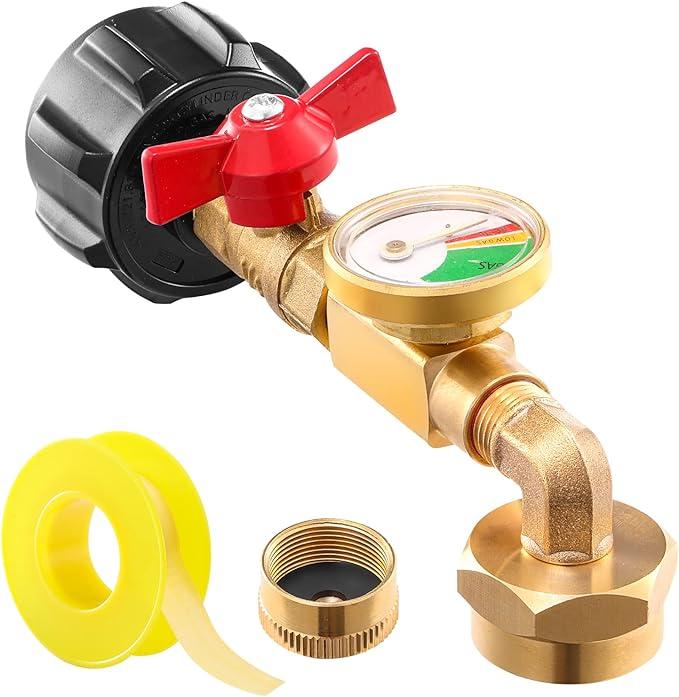 🔥 Top-Rated Propan Refill Elbow Adapter mit Tankanzeige