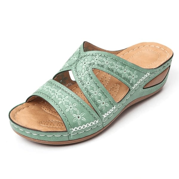 🌿Letzter Tag 50 % Rabatt!🌟 Hochwertige orthopädische Slipper-Sandalen mit dickem Plateau