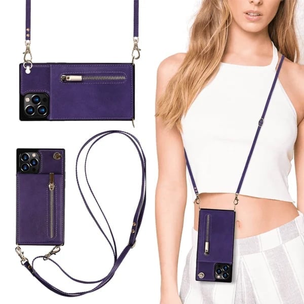 📱Crossbody-Etui für iPhone mit Kartenhalter✨