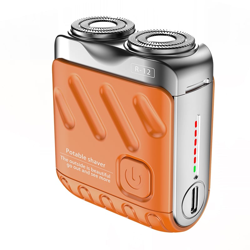 2025 Neues Design✨🎁Tragbarer rotierender Elektrorasierer mit zwei Ringen