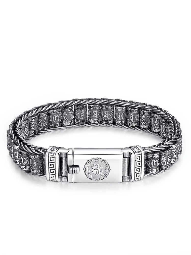 📢📢52 % Rabatt!! ⏰💎 Tibetisches Gebetsmühlen-Armband – 925er Sterlingsilber, Glücksbringer & Valentinstagsgeschenk