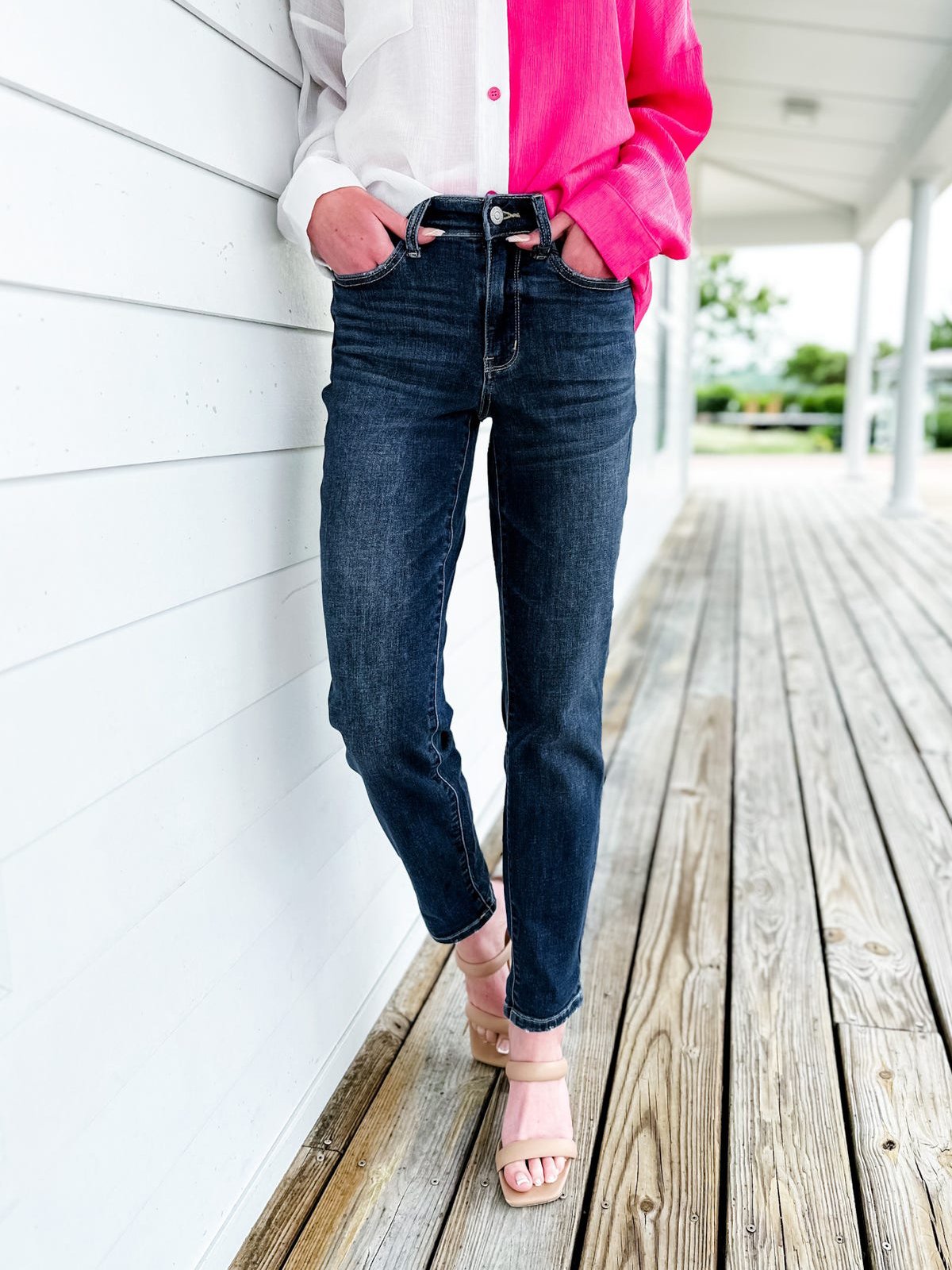 👖😍Bauchfreie Slim Fit Jeans mit Bündchen - ✈️ Kaufen Sie 2 kostenlose Lieferungen