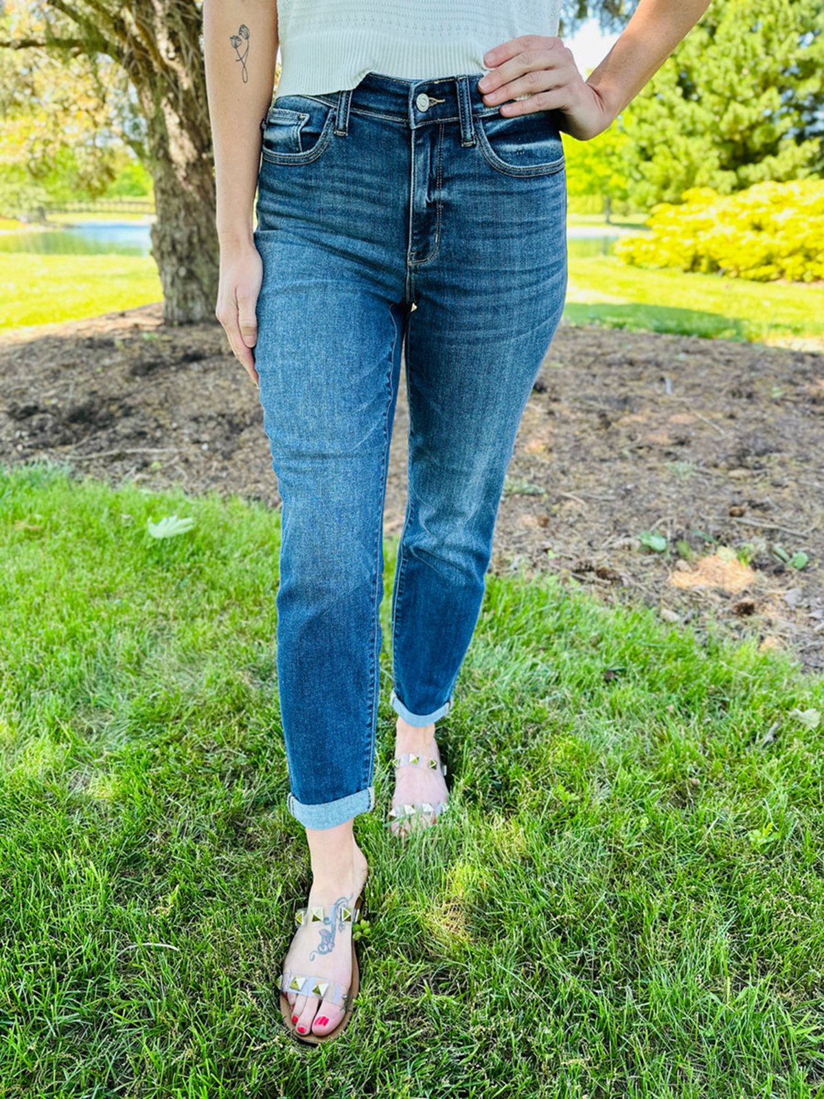 👖😍Bauchfreie Slim Fit Jeans mit Bündchen - ✈️ Kaufen Sie 2 kostenlose Lieferungen