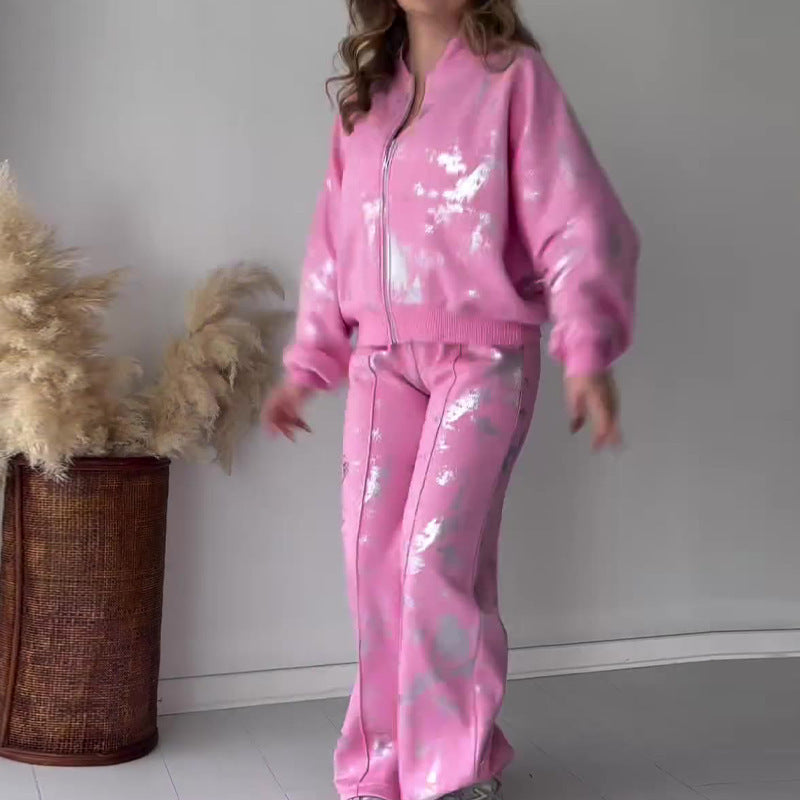 ✨🎇Trendy, afslappet sweatshirtsæt med to dele