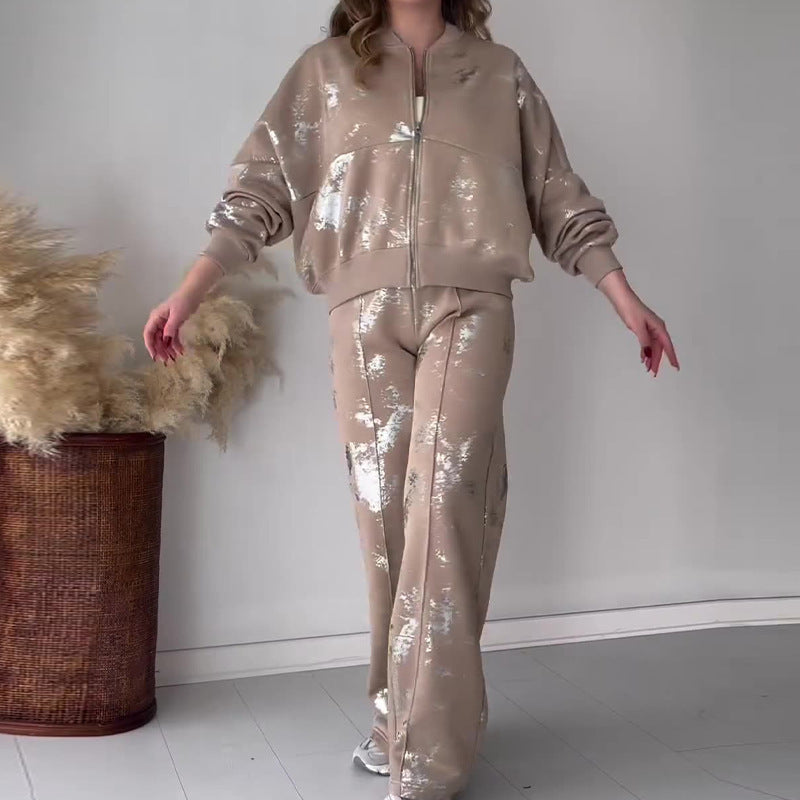 ✨🎇Trendy, afslappet sweatshirtsæt med to dele