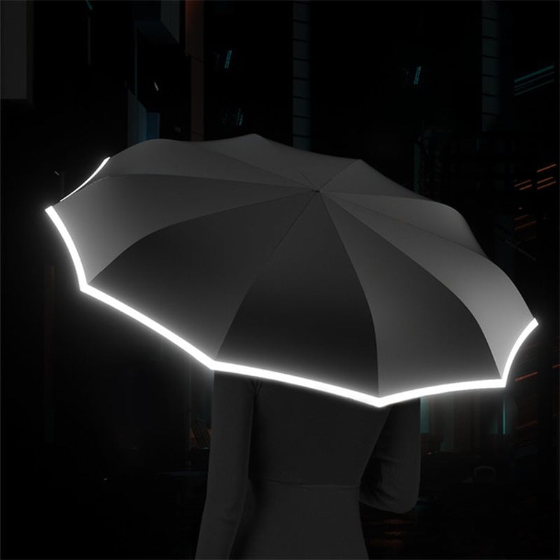🌧️🌞50% Rabatt🌂Reflektierender Sicherheitsstreifen Ringschnalle Regenschirm