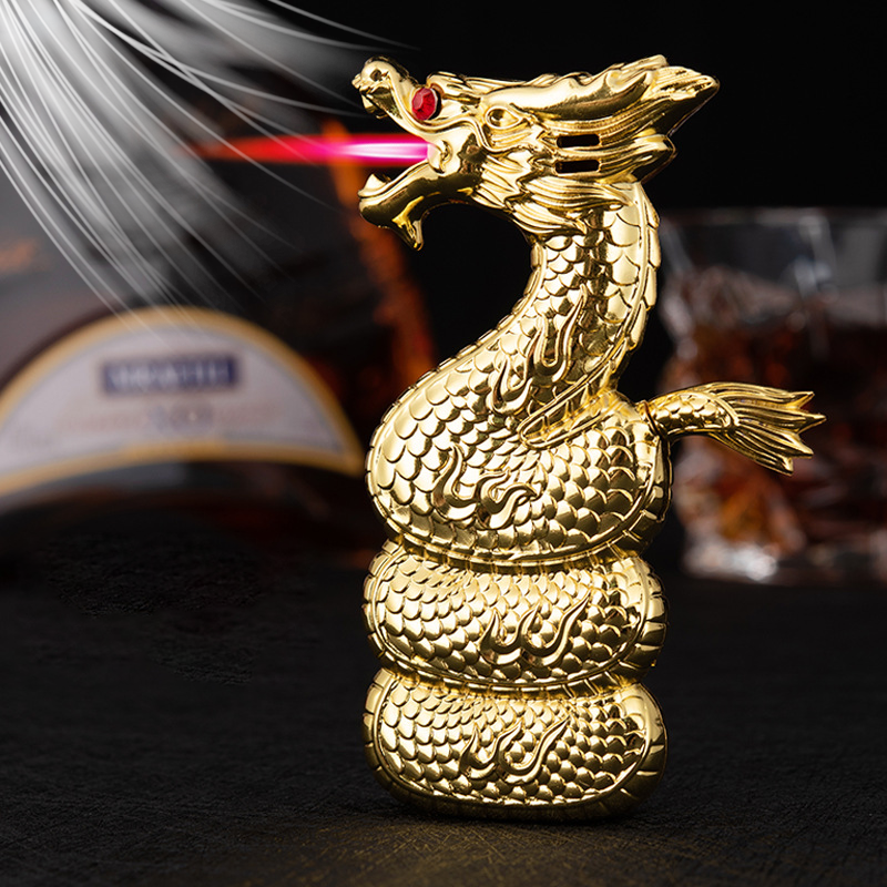 🔥🔥Neues Feuerzeug in Form eines geschnitzten Drachens aus Metall(60%OFF)🔥🔥