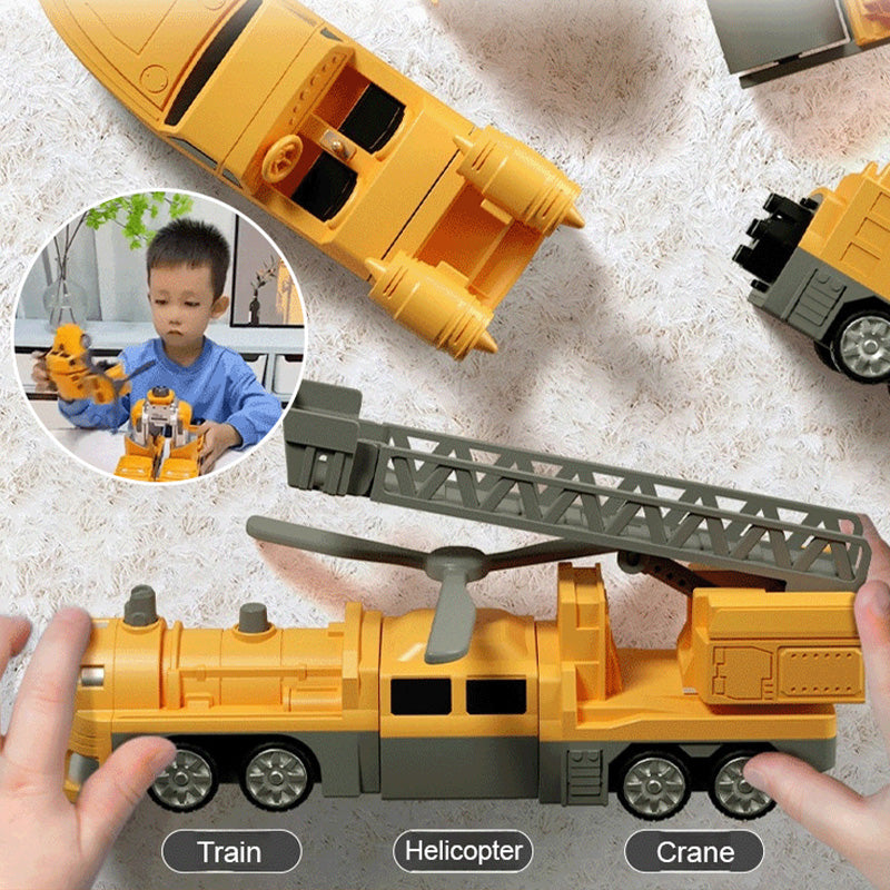 Magnetisches Transformation Technik Auto Zusammengebautes Spielzeug ✈️ Kostenlose Lieferung