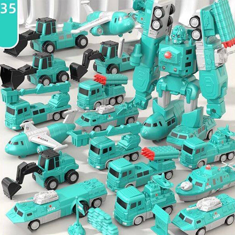 Magnetisches Transformation Technik Auto Zusammengebautes Spielzeug ✈️ Kostenlose Lieferung