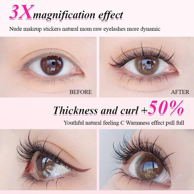 🌸💋Wasserdichte, kleberfreie, realistische falsche Wimpern
