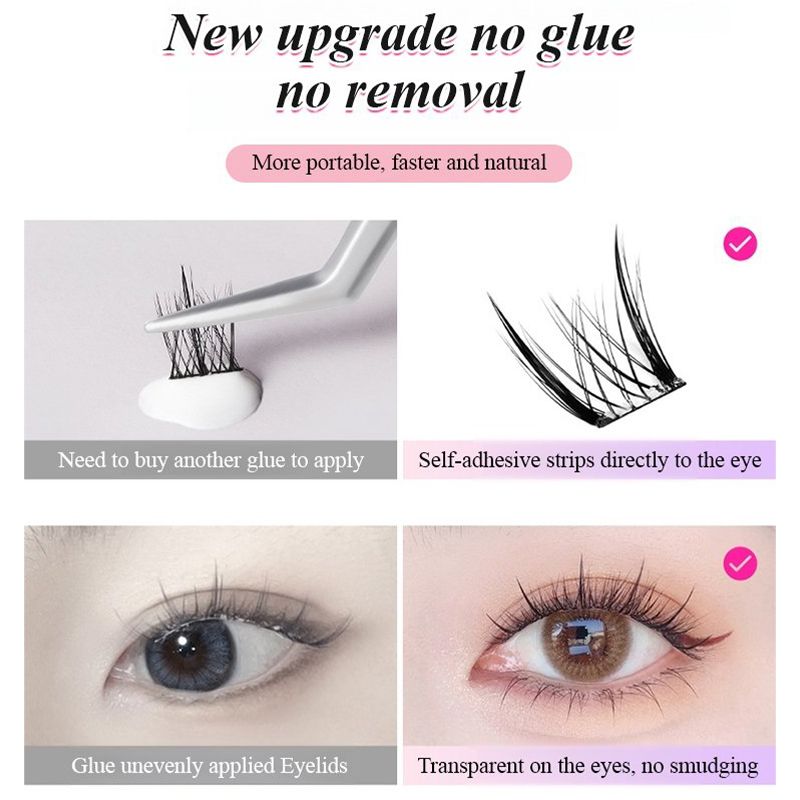 🌸💋Wasserdichte, kleberfreie, realistische falsche Wimpern