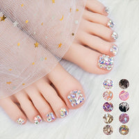 Delicate Glitter False Toe Nails Kit(50% OFF)