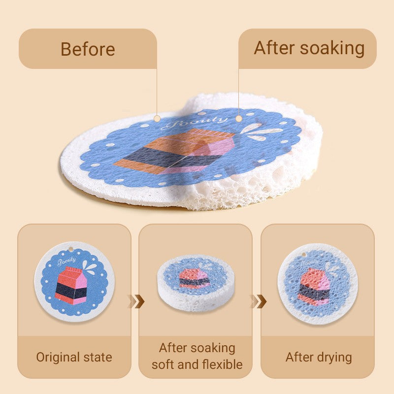 Scrub & Wipe Komprimierte Zellstoffschwämme(Kaufen Sie 3 und erhalten Sie 5 gratis)