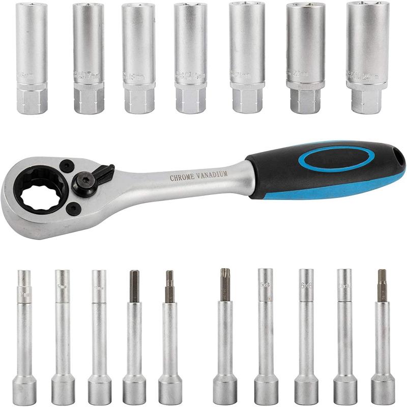 ⚒️Aufhängung Stoßdämpfer Federbein Mutter Removal Tool Socket 18 PCS Kit🔧