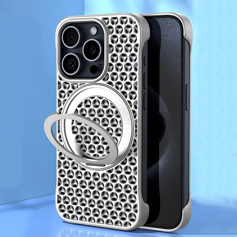 🔥Wabenförmiges Wärmeableitungsgehäuse mit Kickstand für das iPhone✨