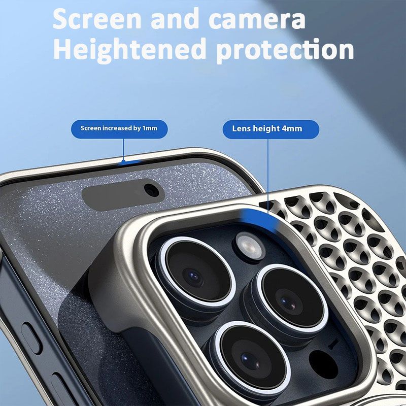 🔥Wabenförmiges Wärmeableitungsgehäuse mit Kickstand für das iPhone✨