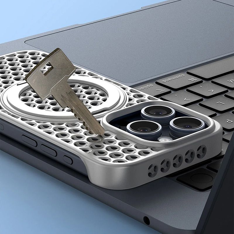 🔥Wabenförmiges Wärmeableitungsgehäuse mit Kickstand für das iPhone✨