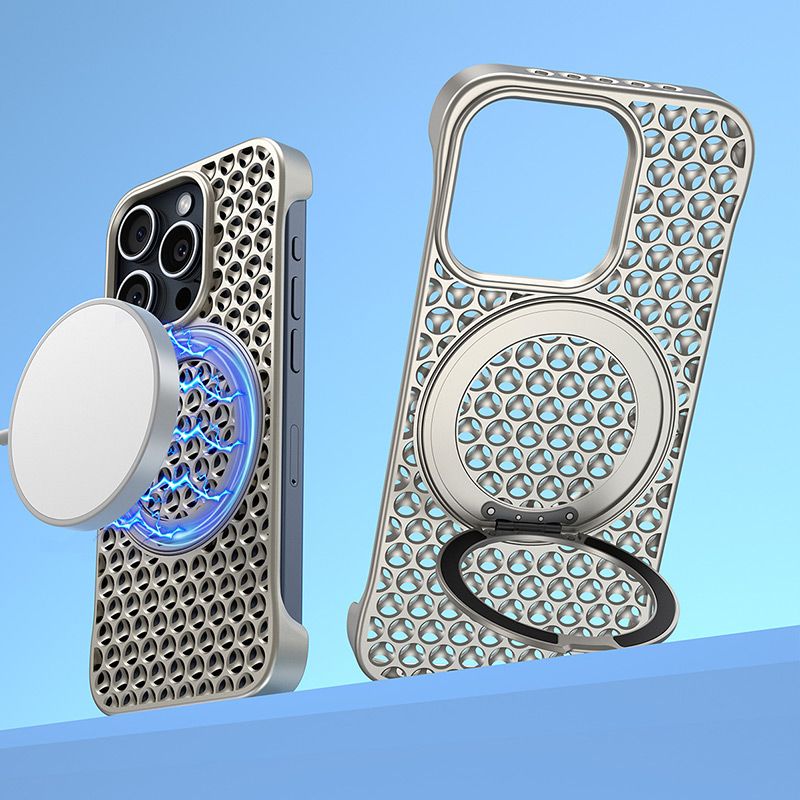 🔥Wabenförmiges Wärmeableitungsgehäuse mit Kickstand für das iPhone✨