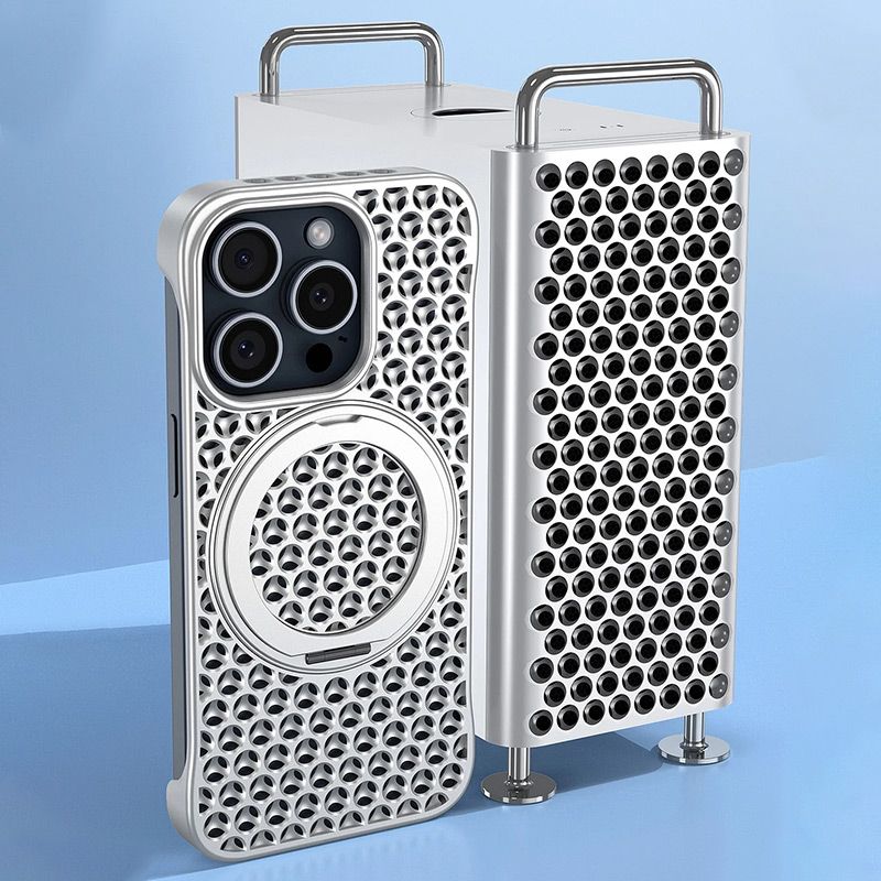 🔥Wabenförmiges Wärmeableitungsgehäuse mit Kickstand für das iPhone✨