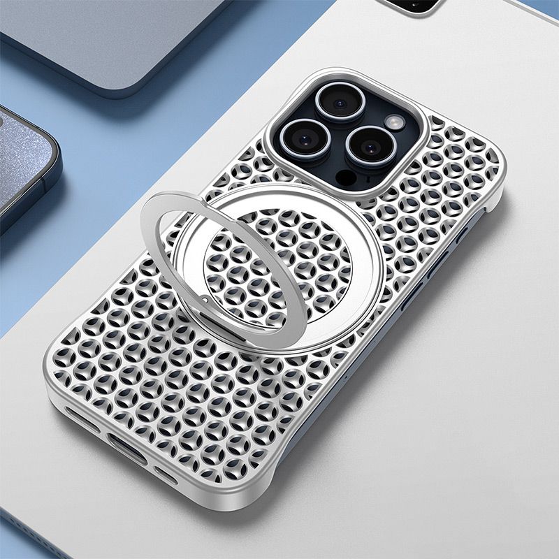 🔥Wabenförmiges Wärmeableitungsgehäuse mit Kickstand für das iPhone✨