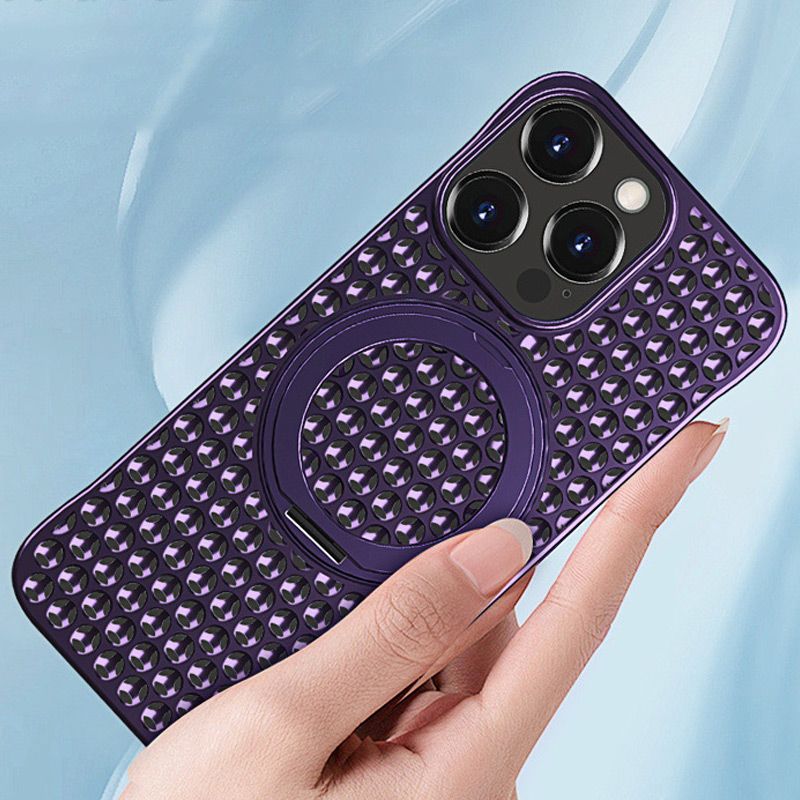 🔥Wabenförmiges Wärmeableitungsgehäuse mit Kickstand für das iPhone✨