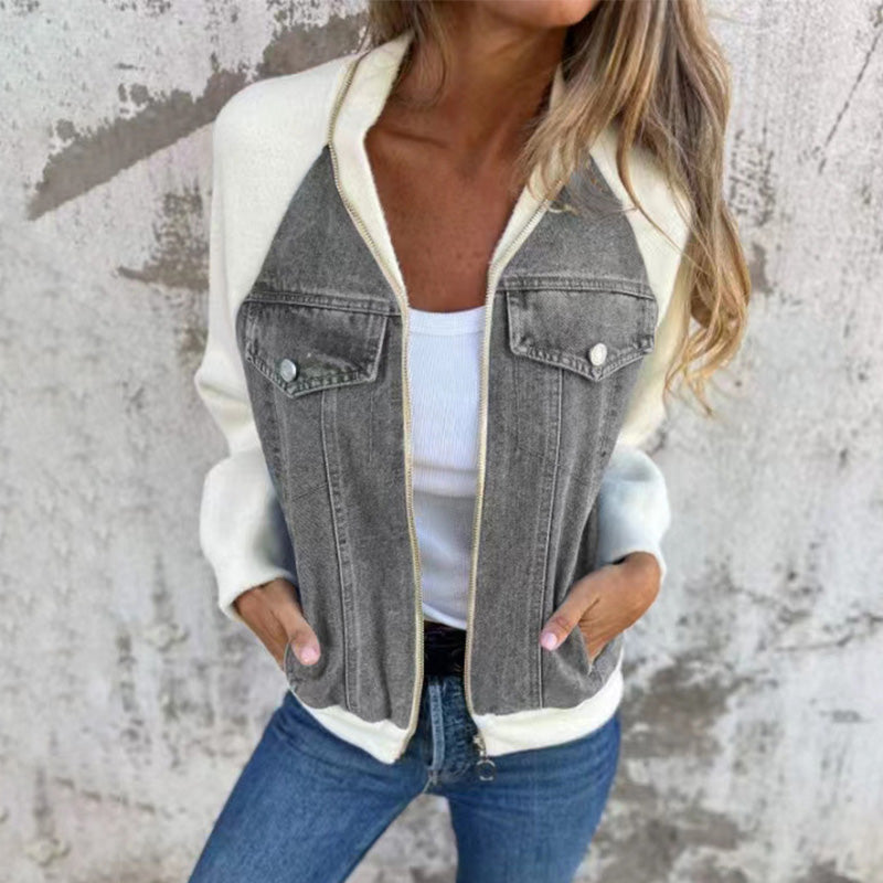 Sommerschlussverkauf Neue Produkte 31% Rabatt🍃🔥Neue modische kreative Denim-Spleißjacke für Damen