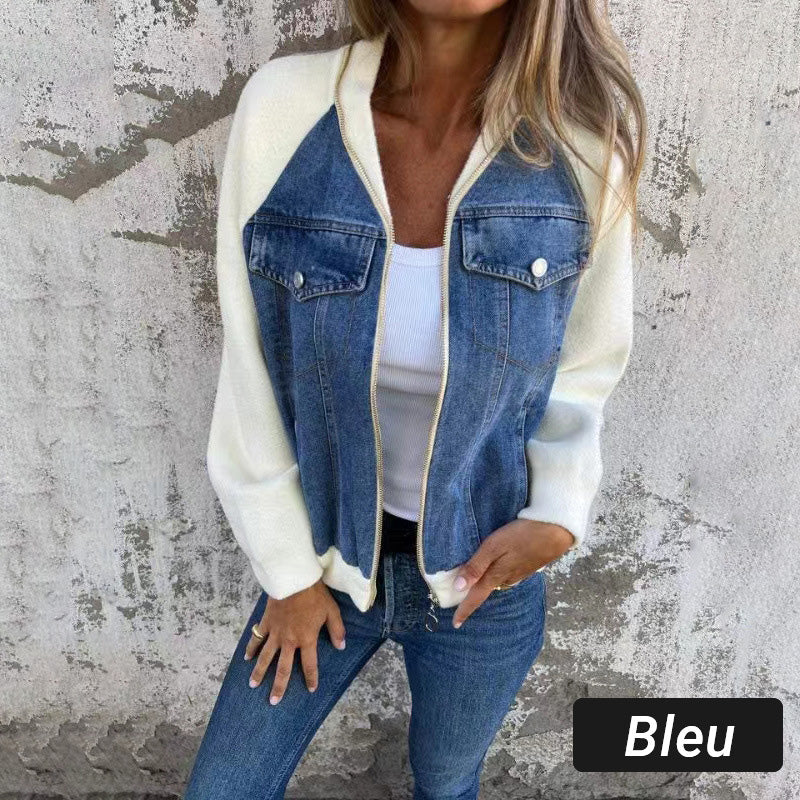 Sommerschlussverkauf Neue Produkte 31% Rabatt🍃🔥Neue modische kreative Denim-Spleißjacke für Damen