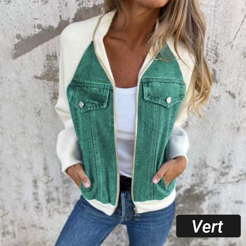 Sommerschlussverkauf Neue Produkte 31% Rabatt🍃🔥Neue modische kreative Denim-Spleißjacke für Damen