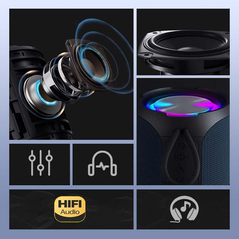 HOT SALE🔥 40W Peak Tragbarer Bluetooth-Lautsprecher mit RGB-Licht
