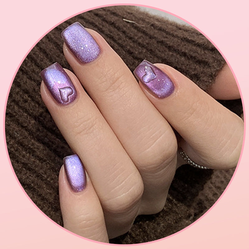 Einfaches Cat-Eye-Gel-Nagellack-Set