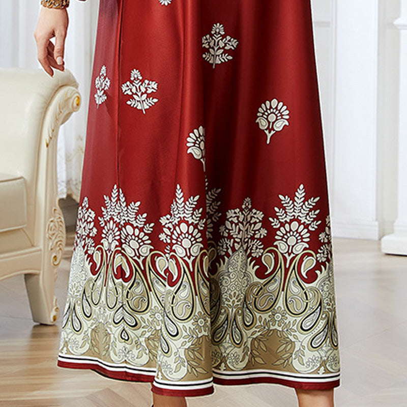 🎀 2024 Neuester Stil (✈️ Kostenlose Lieferung)💃 Rot bedruckte muslimische Abayas für Frauen